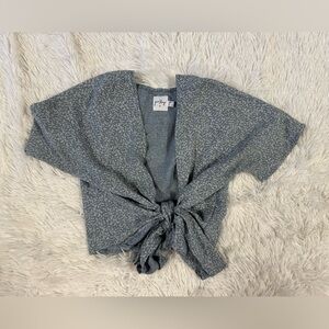 princess polly floral wrap top size 4